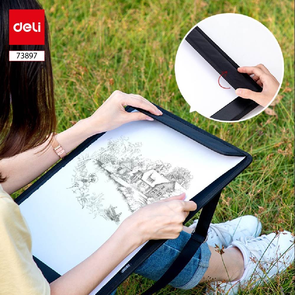 ديلي حقيبة لوحات + مسند ورق ممغنط - 8K - اسود - E73897